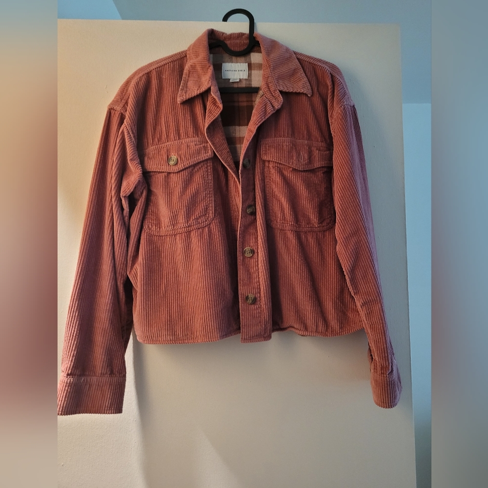 American Eagle Dusty Pink Courderoy shacket/jacket